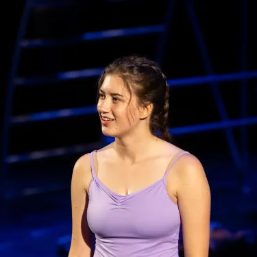 Ulla Collins Axelson ’24 theatre major on stage during a production