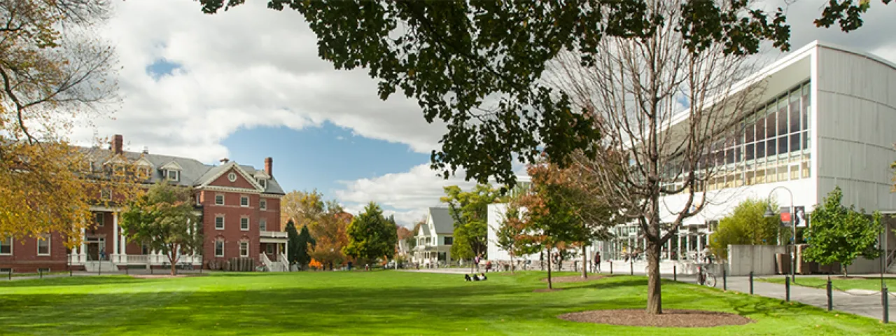 Panoramic shot showing Chapin House and the Campus Center