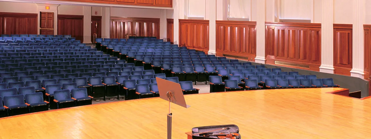 Seats in Sweeney Concert Hall
