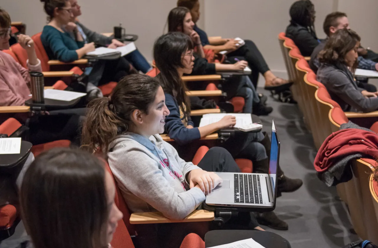 students in a lecture hall