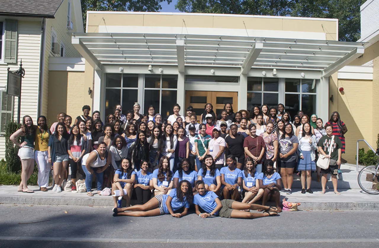 Participants and leaders of this year's Bridge pre-orientation program for entering students of color.