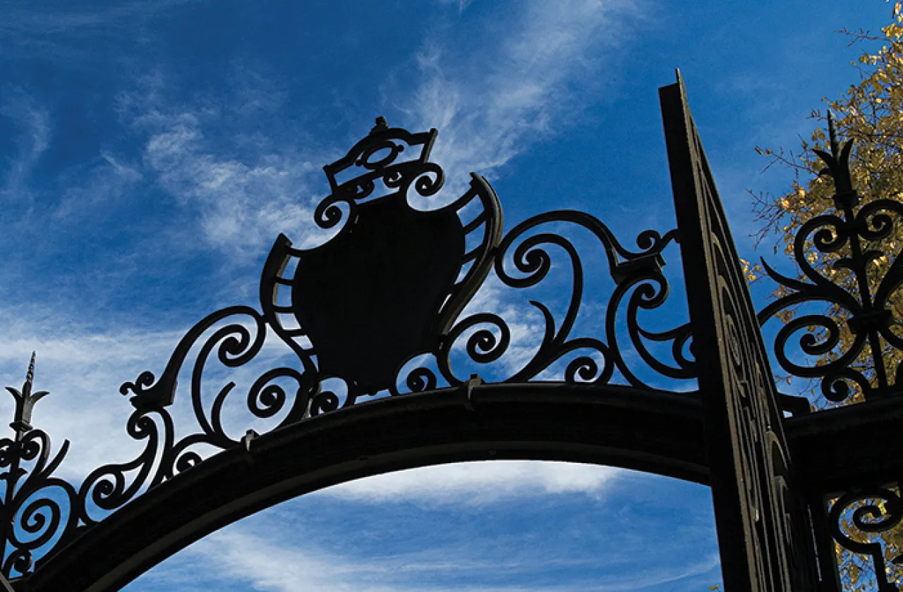 Grecourt Gate emblem against blue sky