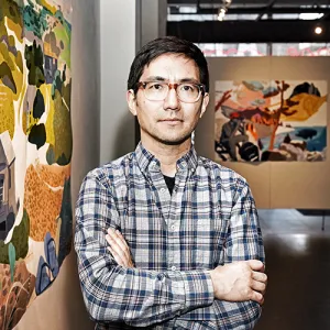 Headshot of Justin Kim, lecturer in art