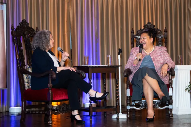 President Sarah Willie-LeBreton sits down with Amanda Rivera López to answer questions submitted by alums.
