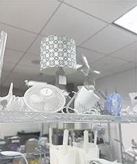 Lamps and fans.
