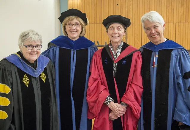 Mary Maples Dunn, Kathleen McCartney, Jill Ker Conway and Carol Christ