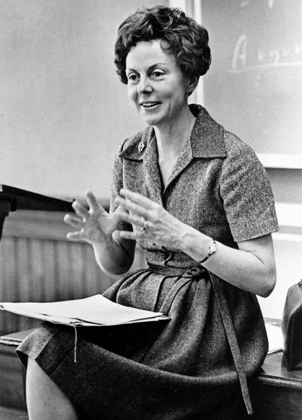Conway speaking to a Smith class