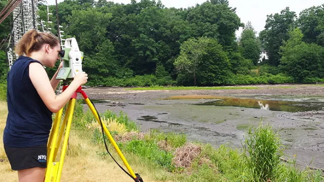 Student working at Field Station