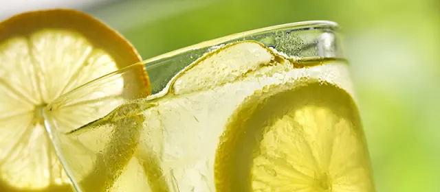 Glass of lemonade
