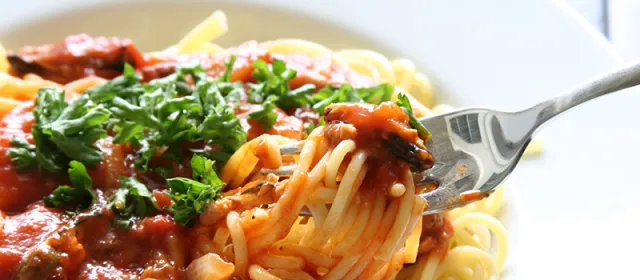 Forkful of pasta