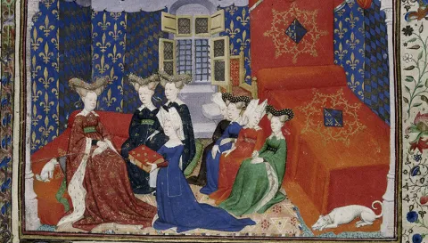 Christine de Pizan Painting with Queen Isabel