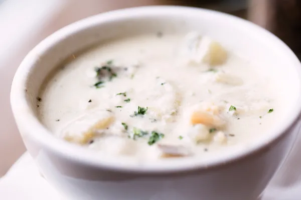 Bowl of clam chowder