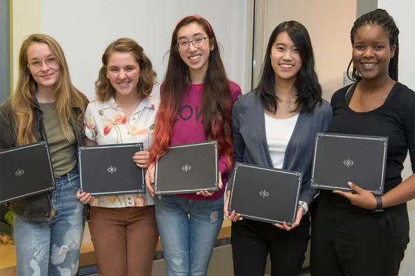 Five winners of the Elevator Pitch contest