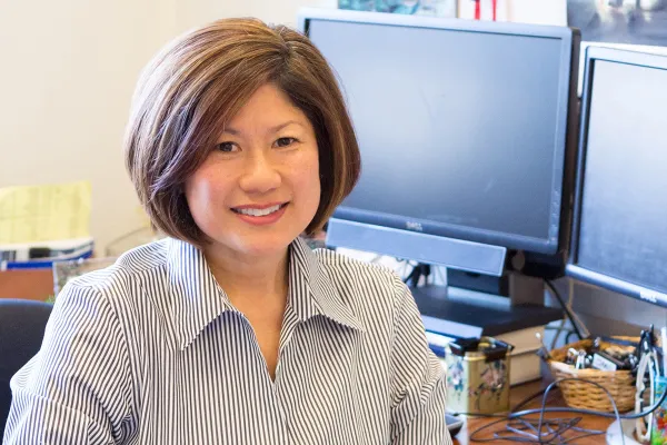 Marianne Yoshioka in her office