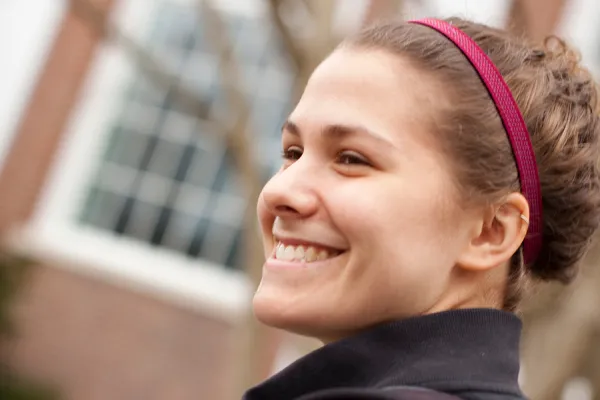 Portrait of Rosa Drummond on campus