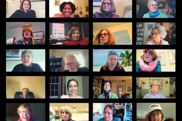 array of alumnae faces