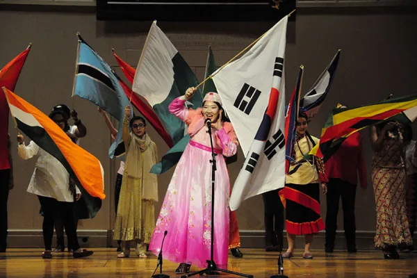 Yuri Kang and the South Korean flag