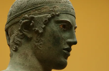 Close up of ancient statue
