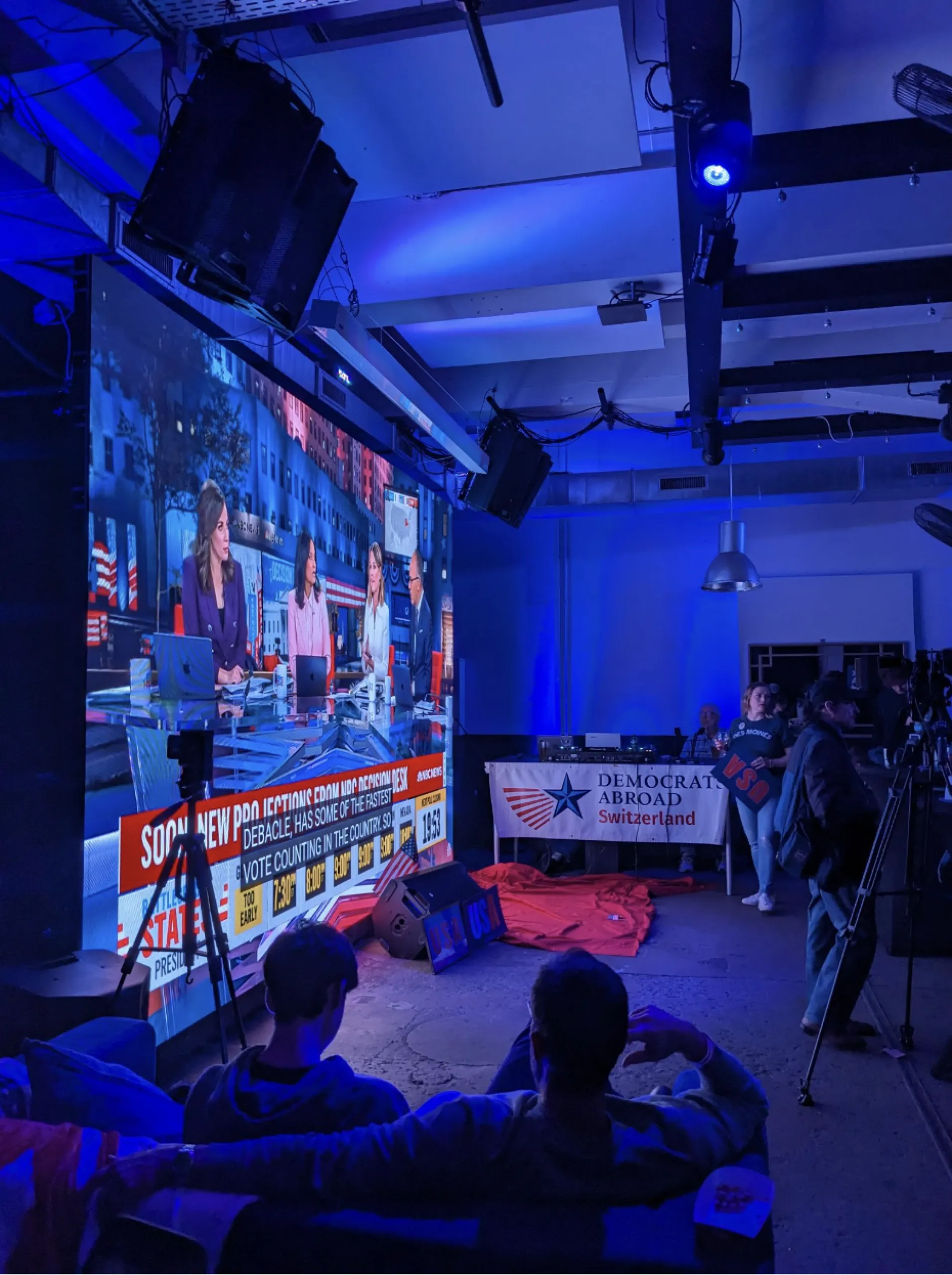 Democrats Abroad watch election coverage in Switzerland