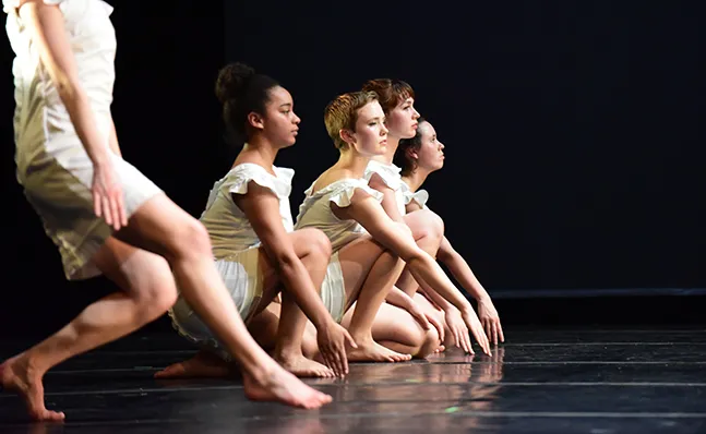 Group of dancers in performance