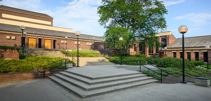 Exterior of the Mendenhall Center for the Performing Arts