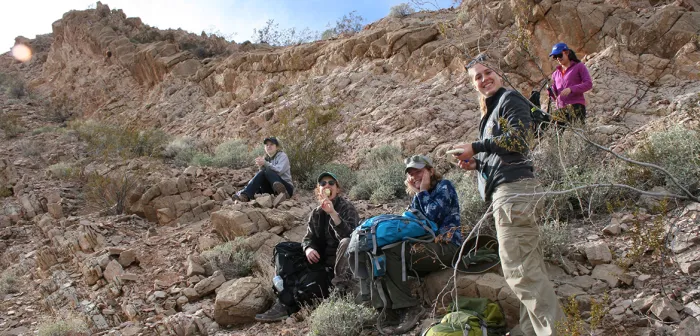 Field Studies of the Southwest students collecting samples from the Triassic, Muddy Mountains, Nevada