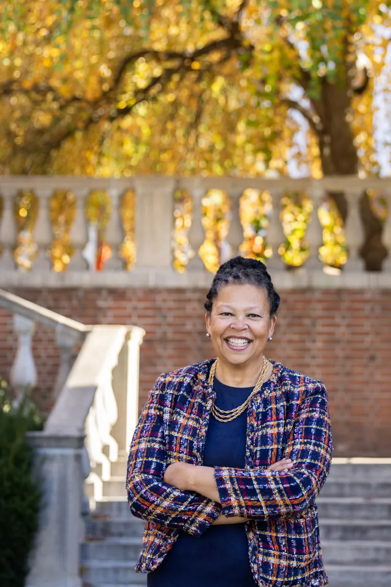 Sarah Willie-LeBreton in the quad at Smith College
