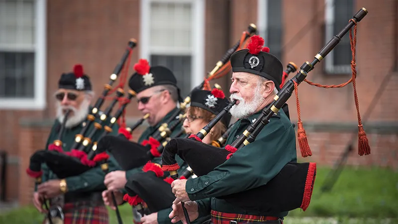 Bagpipers at Commencement
